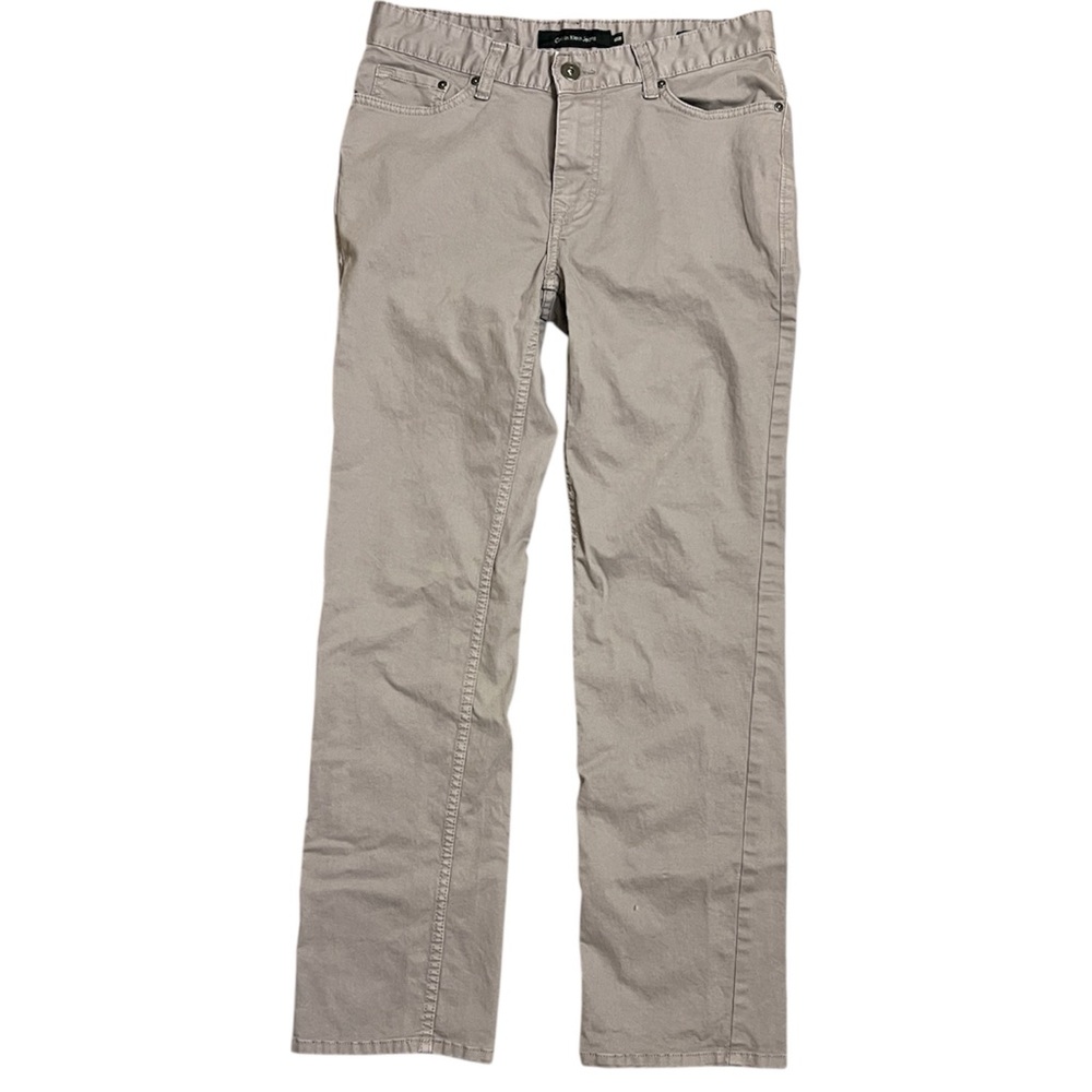 Calvin Klein Straight Leg Jeans Taupe Trousers 5 pocket 30” x 30” Normcore